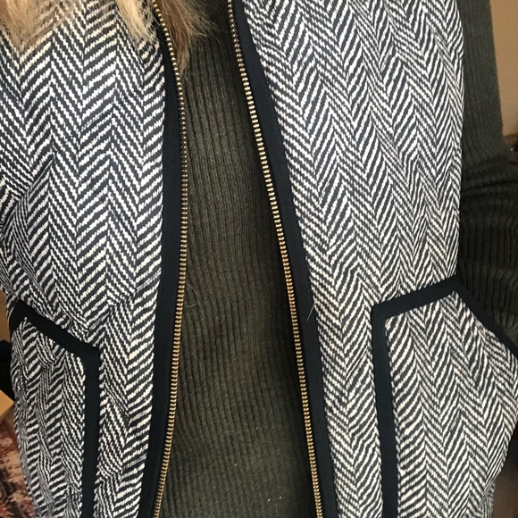 J Crew Excursion Quilted Vest in Herringbone - Picture 2 of 3